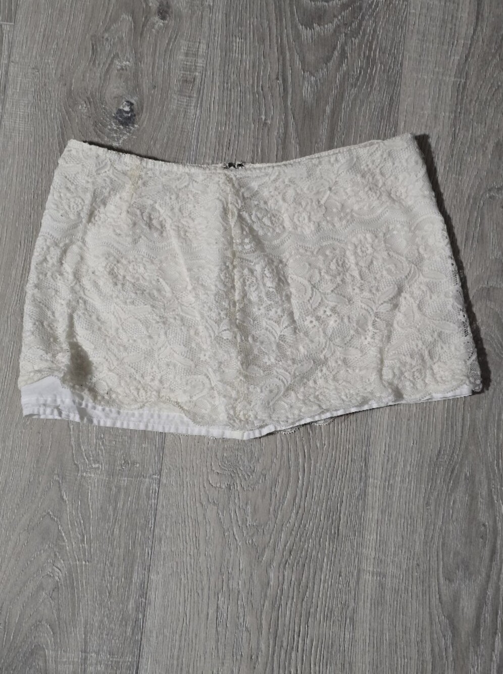 Hollister Cream Lace Mini Skirt